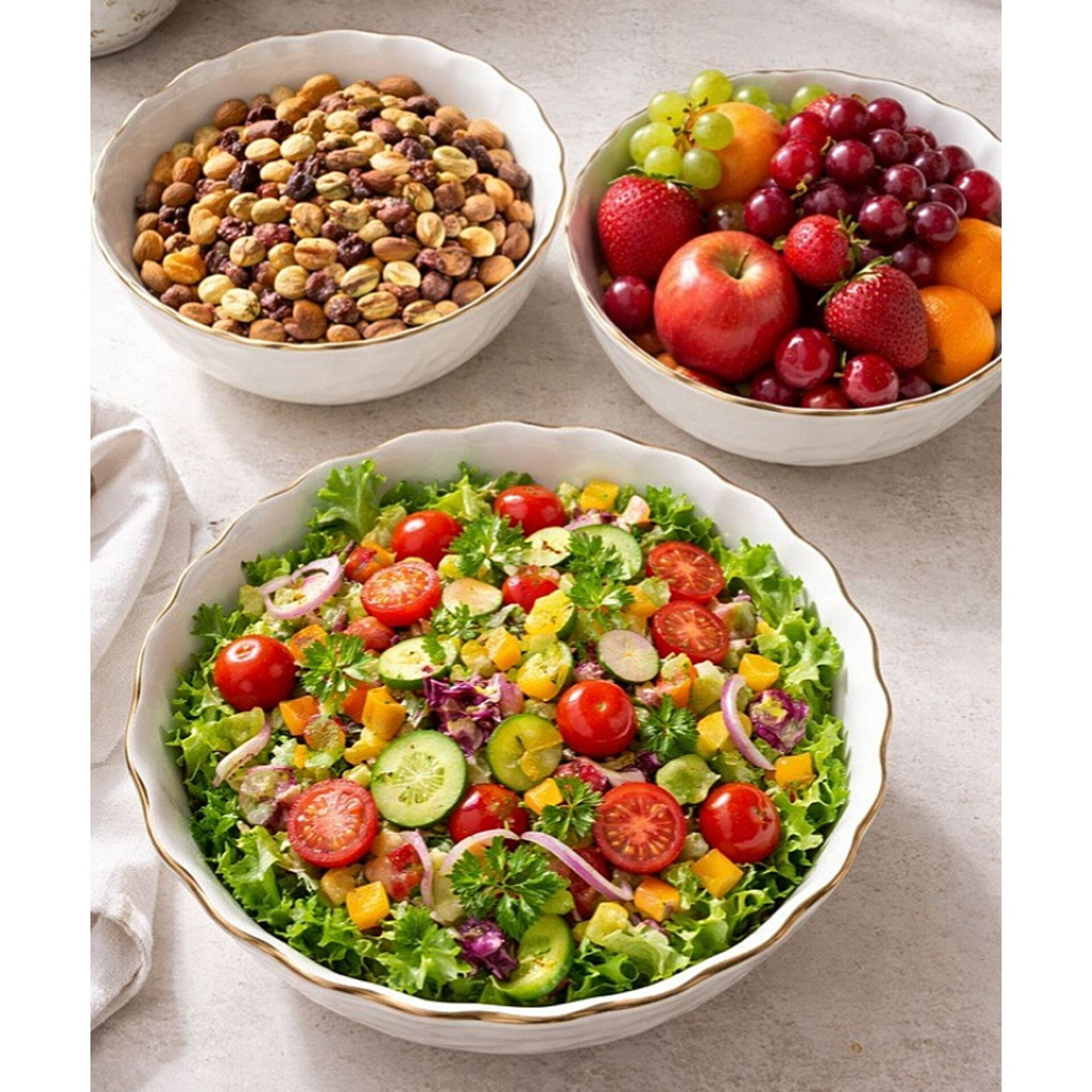 پخش کاسه 3 عددی چینی ورساچ تک و عمده کد Z3630