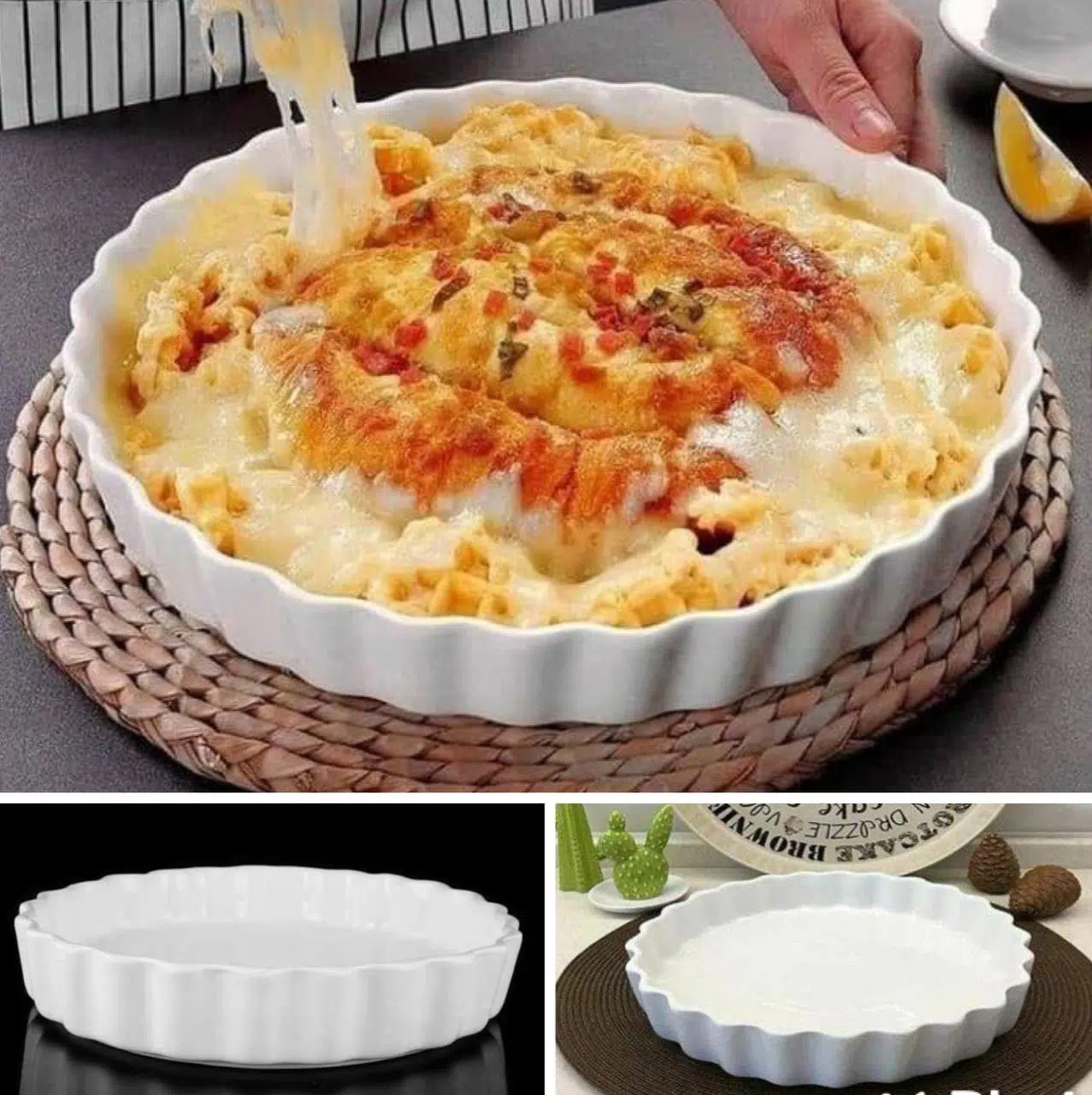 پخش ظرف سرامیکی تارت گرد تک و عمده کد Z3636