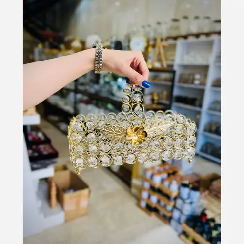 خرید جاقاشقی دوقلو نگینی مستطیلی کد E1821 تک و عمده