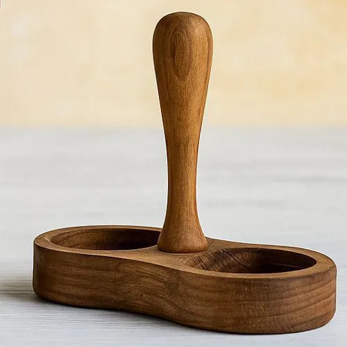 پخش پایه نمکدان چوبی ۲تایی چوب راش تک و عمده کد G6932
