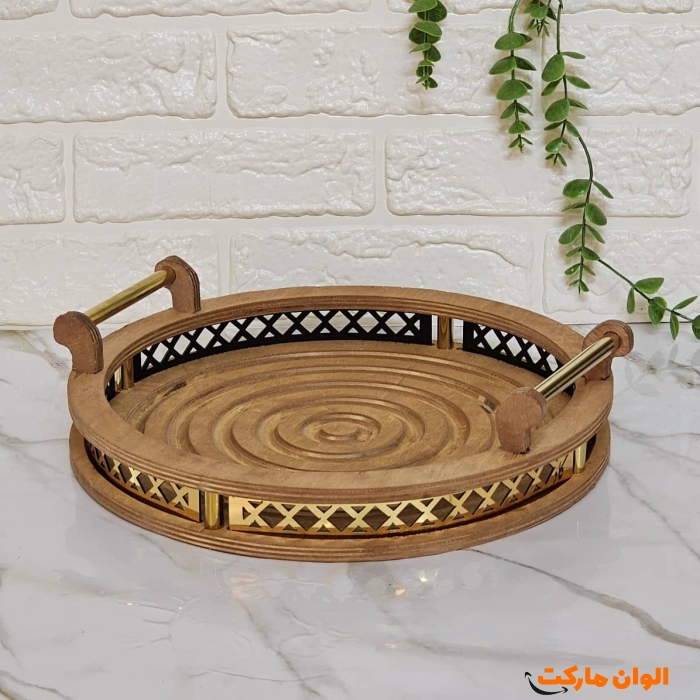 خرید-سینی-چوبی-هیوا-گرد-کد1827