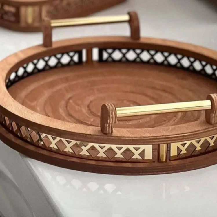 خرید-سینی-چوبی-هیوا-گرد-کد1827