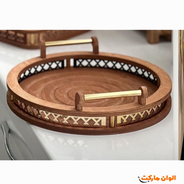 خرید-سینی-چوبی-هیوا-گرد-کد1827