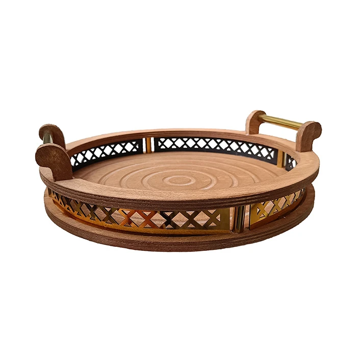 پخش سینی چوبی هیوا گرد کدE1828 تک و عمده