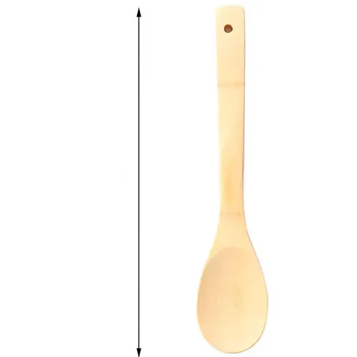 خرید قاشق آشپزی ۲۳سانتی چوب سپیدار تک و عمده کد G6945