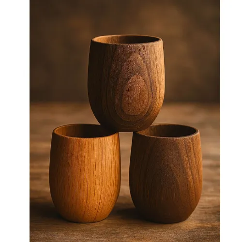 خرید لیوان چوبی مدل چوب راش تک و عمده کد G6955