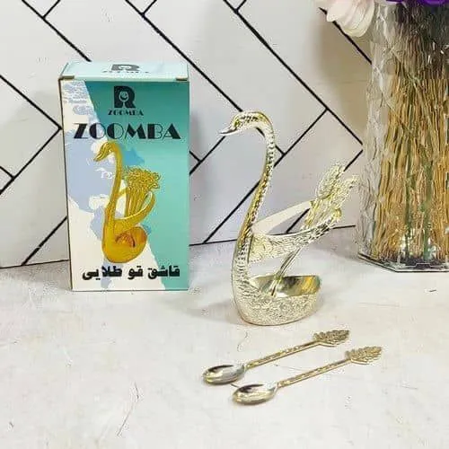 خرید قاشق چای خوری قو نقره تک و عمده کد G6961