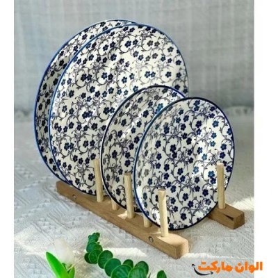 خرید پیش دستی گل آبی دنی هوم 19 سانتی تک و عمده کد G6995