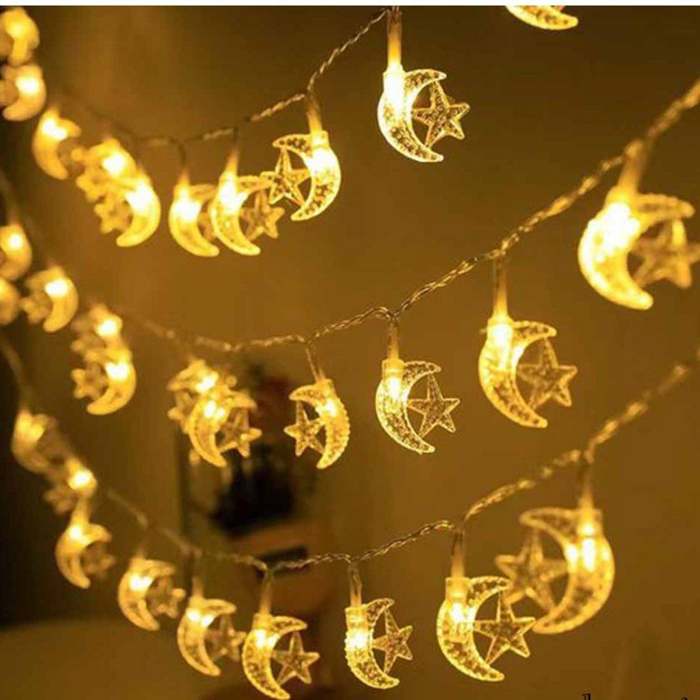 پخش ریسه LED طرح ماه و ستاره 3.5 متری تک و عمده کد Z3730