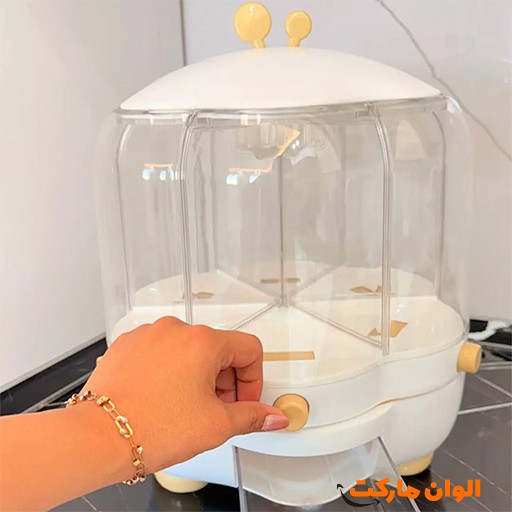 خرید جا حبوباتی چرخشی گل سایز بزرگ | Rotating Flower Legume Container Large