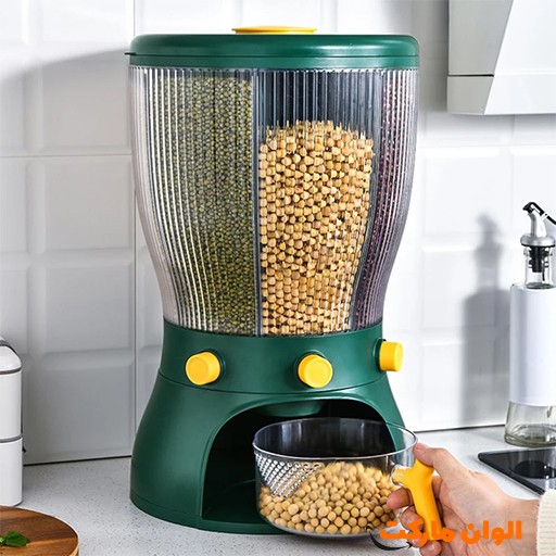 خرید جا حبوباتی و جا برنجی ۴ قسمتی | 4-Part Legume & Rice Storage Container