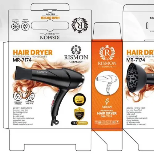 پخش سشوار حرفه‌ای ریسمون MR-7174 High Power Hair Dryer تک و عمده کد R436