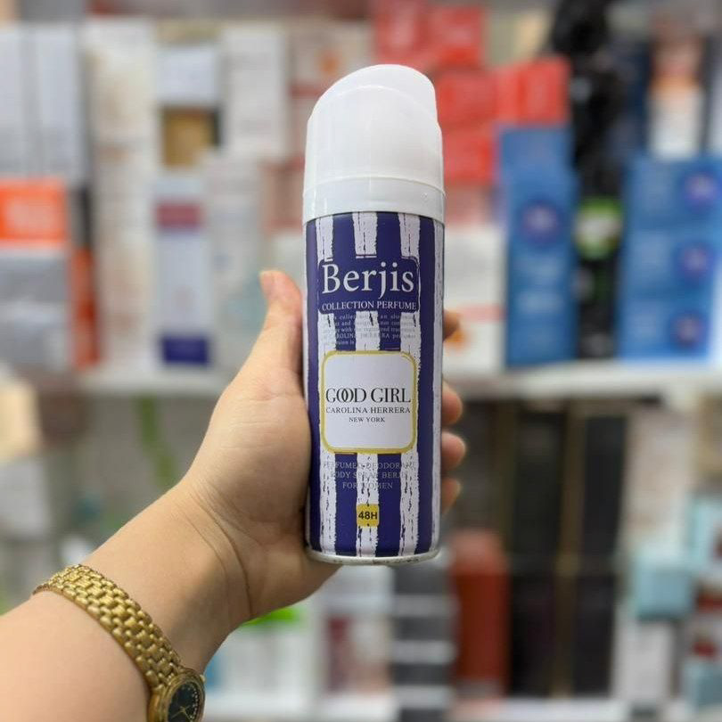 پخش اسپری خوش بو کننده لباس و بدن برجیس تک و عمده کد Z3780