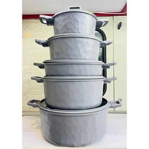 خرید سرویس قابلمه ۱۰ پارچه وگاتی سوپر گرانیت سنگی | Vaghati 10-Piece Stone Granite Pot Set