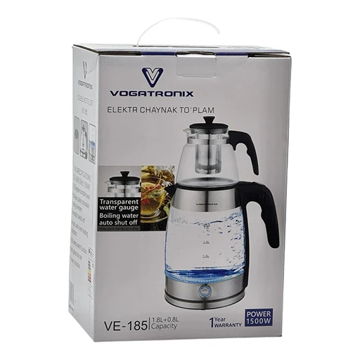خرید چای ساز روهمی وگاتی مدل VE185 | Vogati Stackable Kettle & Teapot VE185