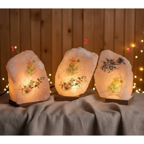خرید سنگ نمک صخره ای پایه دار چراغدارتک و عمده کد G7209