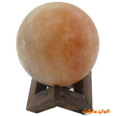 خرید سنگ نمک گوی  پایه چوبی قطر 7  تک و عمده کد G7213
