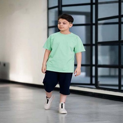 خریدست تیشرت شلوارک پسرانه مدل جدید تک وعمده کد A219
