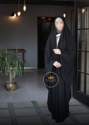  خرید چادر مشکی جده عربی عبایی کد V865