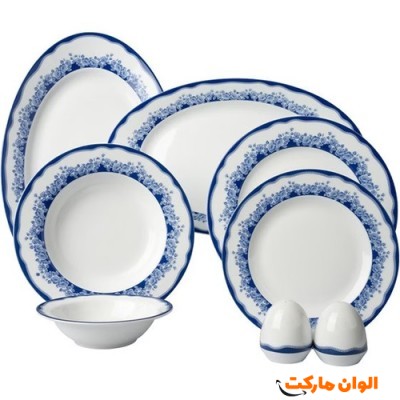  خریدسرویس غذاخوری 28 پارچه 6 نفر چینی زرین ایران مدل ایتالیا اف ماهور درجه عالی کدd258