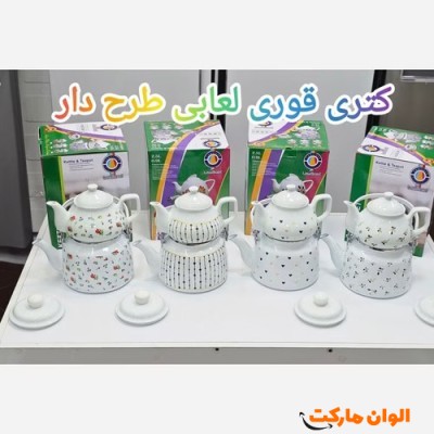  کتری و قوری لعابی طرح دار کد  T226