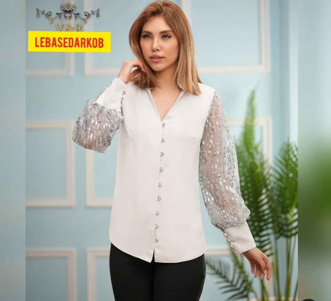 شومیز مجلسی آستین دانتل