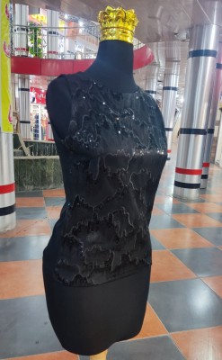 تاپ مجلسی گیپور مشکی کد b399