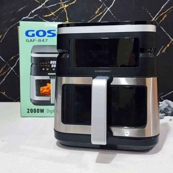 سرخ کن بدون روغن گوسونیک مدل GAF847 ظرفیت 7 لیتری با پنل لمسی دیجیتال و سیستم گردش هوای گرم