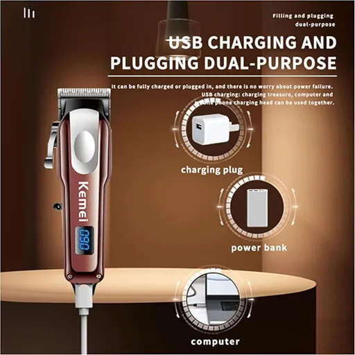 ماشین اصلاح Kemei KM-2333 | خط زن حرفه‌ای
