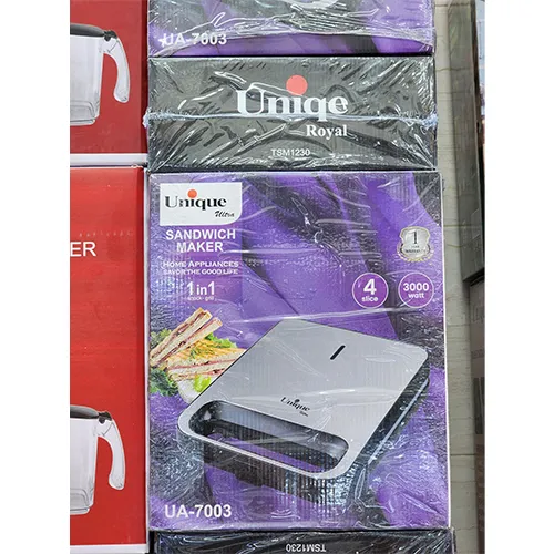 خرید ساندویچ‌ساز ۴ خانه یونیک اولترا مدل UA-7003 تک و عمده کد L1764
