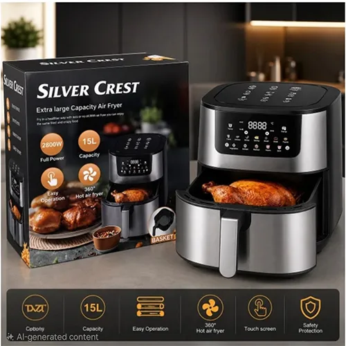 خرید سرخ‌کن ۱۵ لیتری سیلور کرست | Silver Crest 15L Air Fryer