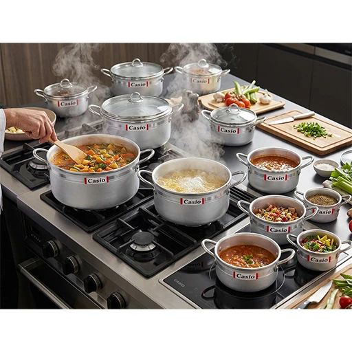 خرید سرویس ۱۴ پارچه کاسیو | Casio 14-Piece Cookware Set