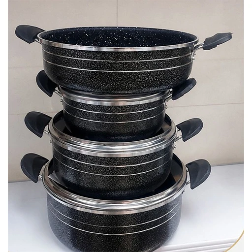 خرید سرویس قابلمه 7 پارچه گرانیتی تک و عمده کد L1798