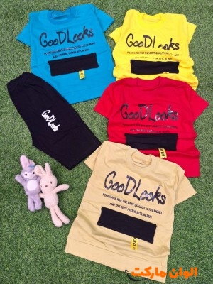 خرید لباس بچگانه ست بلوز شلوارک good look مدل جدید C152