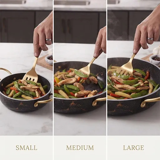 خرید سه تابه ۲۸ ماربل اسبیکو | Espico 3-Piece Marble Fry Pan Set