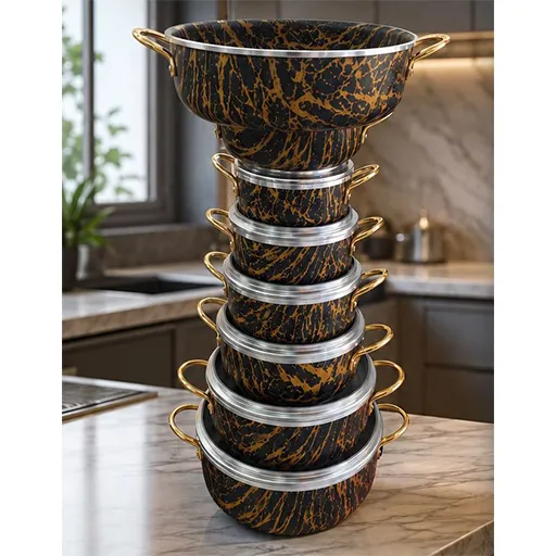 خرید سرویس قابلمه 14 پارچه برند ماربل اسبیکو تک و عمده کد L1801