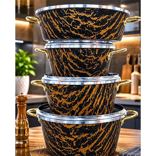 خرید سرویس ۷ پارچه ۳۲ ماربل | 7-Piece Marble Cookware Set Size 32