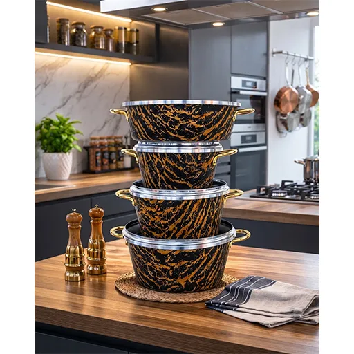 خرید سرویس ۷ پارچه ۳۲ ماربل | 7-Piece Marble Cookware Set Size 32