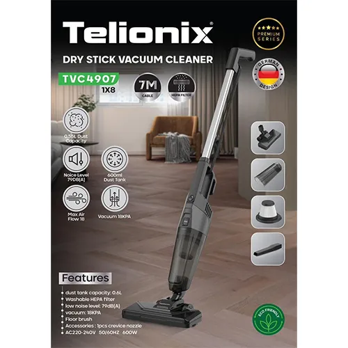 خرید جاروعصایی برقی عصایی Telionix مدل TVC4907 تک و عمده کد L1826