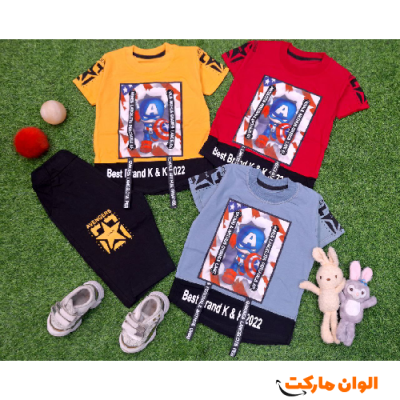 خرید ست تاپ و شلوارک اونجر چراغدار مدل جدید تک و عمده C146