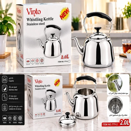 کتری استیل روگازی وینتو مدل TTV_2 US012