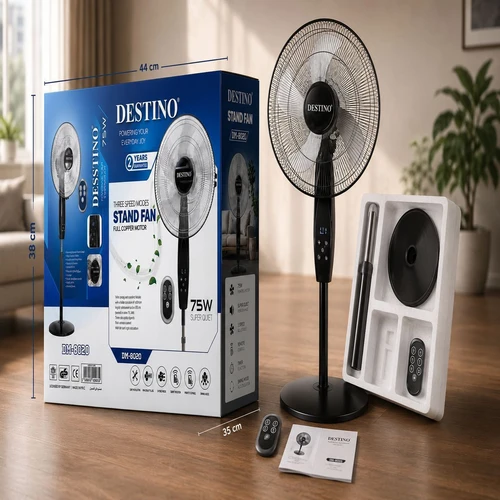 پنکه ایستاده دستینو مدل DM_8020 با پرتاب باد قوی و موتور کم‌صدا - کد US749