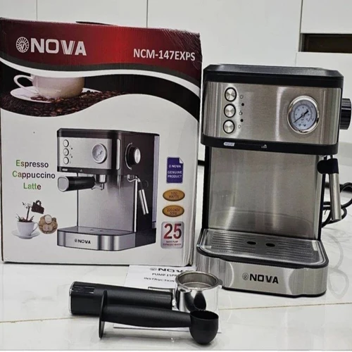 اسپرسوساز نوا مدل NCM-147EXPS فشار ۲۵ بار و بدنه استیل | کد NV982