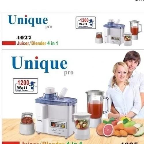 آبمیوه‌گیری و مخلوط‌کن 4 کاره یونیک‌پرو مدل 4027 | موتور قدرتمند و تیغه استیل US4027X