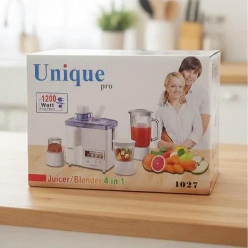 آبمیوه‌گیری و مخلوط‌کن 4 کاره یونیک‌پرو مدل 4027 | موتور قدرتمند و تیغه استیل US4027X