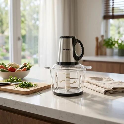 خردکن دوکاسه فیلیپس مدل NM-1384 با موتور قدرتمند و تیغه استیل | کد PH9384