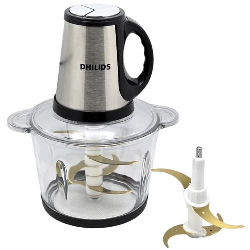 خردکن دوکاسه فیلیپس مدل NM-1384 با موتور قدرتمند و تیغه استیل | کد PH9384