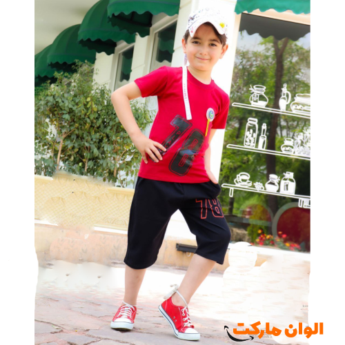 خرید ست بلوز شلوارک پسرانه مدل جدید تک و عمده A181
