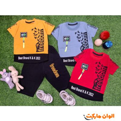 خریدست بلوز شلوارک پسرانه مدل جدید تک و عمده  A175