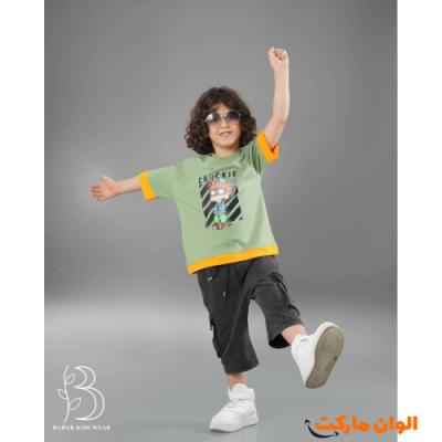 خرید تیشرت شلوارک بچگانه مدل جدید تک و عمده A168